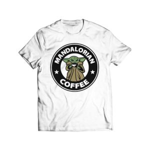 Mandalorian Coffee Yoda Star Wars T-Shirt