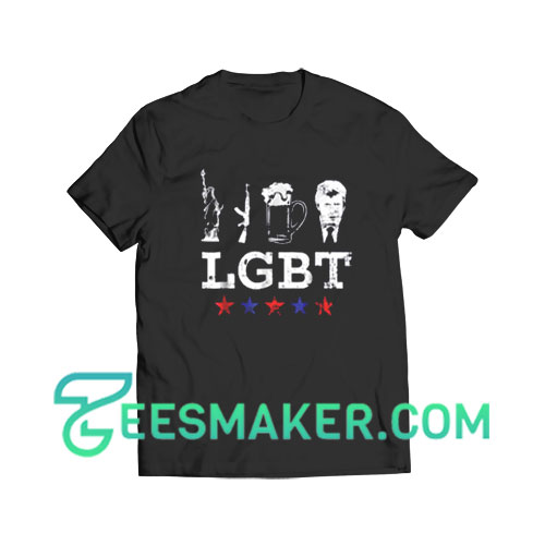 Liberty Guns Beer Trump LGBT T-Shirt Anti Trump Size S - 3XL