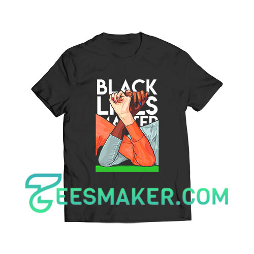 Unity Black And White T-Shirt Black Lives Matter Size S - 3XL