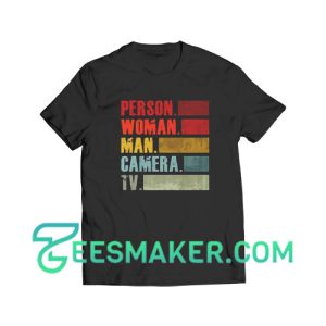 Colored Person Woman Man T-Shirt Camera Tv Size S - 3XL