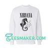 Nirvana Seahorse Band Sweatshirt American Rock Band Size S - 3XL