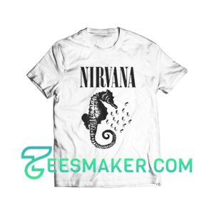 Nirvana Seahorse Band T-Shirt American Rock Band Size S - 3XL