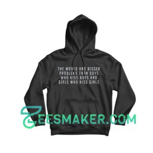 The World Has Bigger Problems Hoodie Gay Pride Lesbian Size S - 3XL