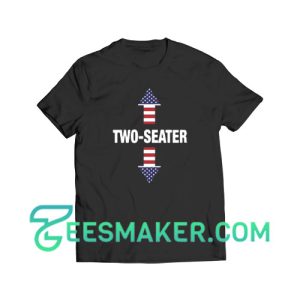Two Seater Arrow American Flag T-Shirt 4th of July Size S - 3XL