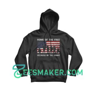 Home of The Free US Veterans Day Hoodie For Unisex