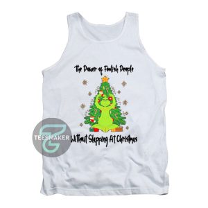 The Power Grinch Slapping Tank Top White