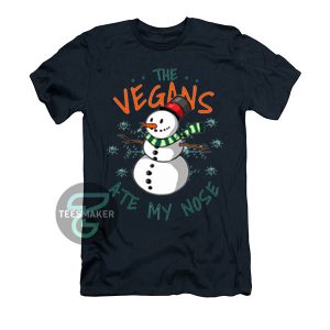 The-Vegans-Ate-My-Nose-T-Shirt Black