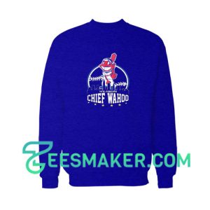 chief-wahoo-Sweatshirt-Blue-Navy